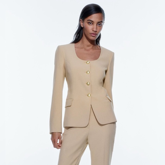 Zara scoop neck blazer - Picture 5 of 11